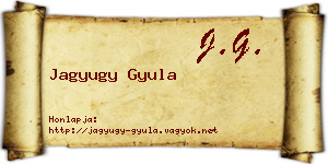 Jagyugy Gyula névjegykártya